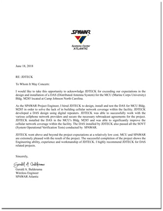 SPAWAR Testimonial