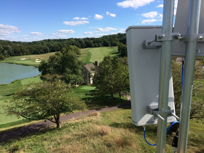 Service antennas of the O-DAS which provided satisfactory coverage for the Pro Golf event. 