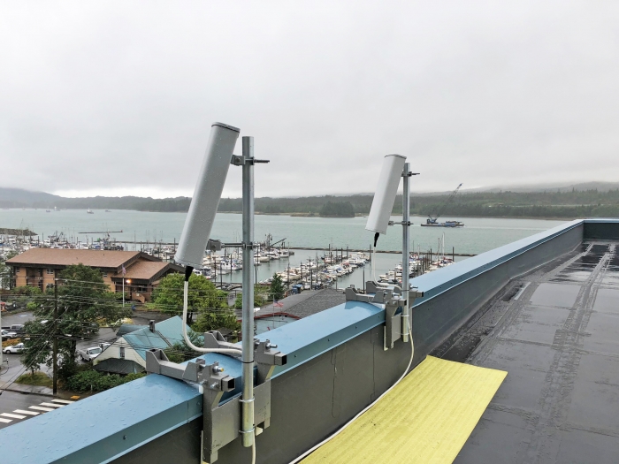 JDTECK completes another custom fabrication of donor antenna brackets built to withstand winds of 125 MPH while avoiding contact with the newly resurfaced roof. This is for a Digital DAS deployed at a #hospital in Ketchikan Alaska. Resident doctors and staff are now able to receive good voice & high-speed data reception, allowing them to provide a higher level of patient care.