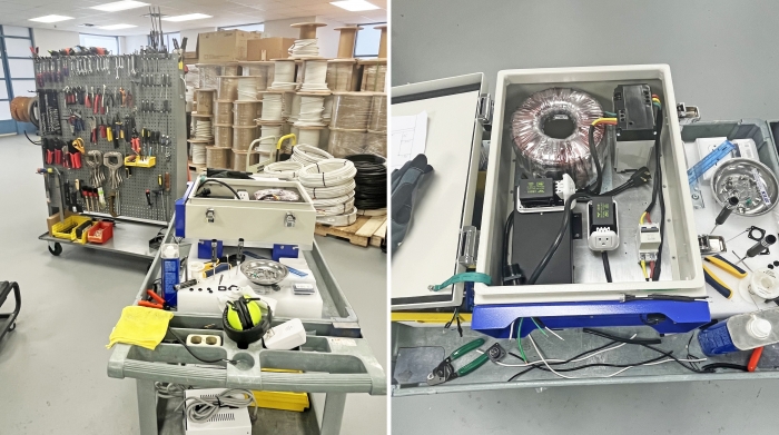 Custom built EMI and AC surge protection power box. Significantly reduces Electromagnetic Interference to extremely low levels so sensitive devices, including digital repeaters can function optimally in electrically noisy environments. Email us for details.