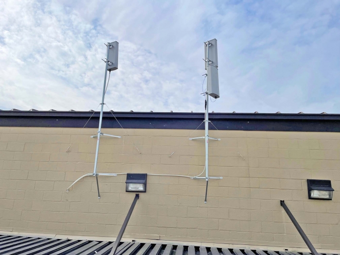 JDTECK Donors Installed at the side of a building for a BX. 